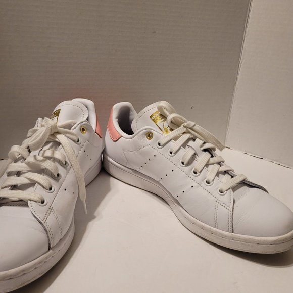 Adidas Stan Smith Sneaker White/Pink/Green/Blue/Yellow Lace up Closure Size 10 - Picture 11 of 13